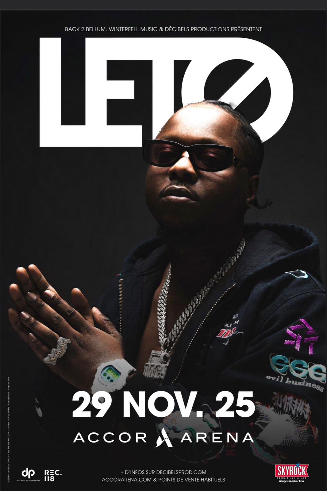 Billet Concert LETO – Accor Arena
